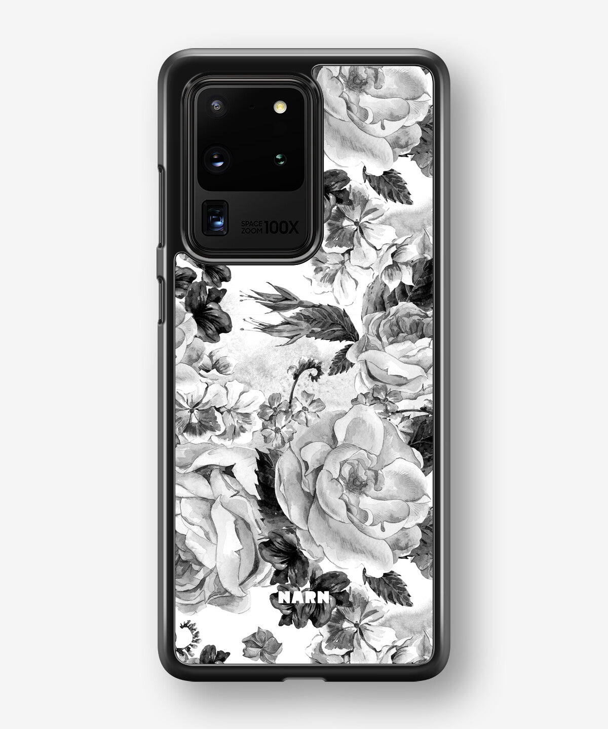 Samsung Galaxy S20 Ultra Hard Case – Black & White Bloom - View 1