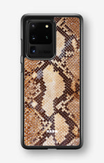 Samsung Galaxy S20 Ultra Hard Case – Brown Snakeskin - View 1