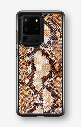 Samsung Galaxy S20 Ultra Hard Case – Brown Snakeskin - View 1