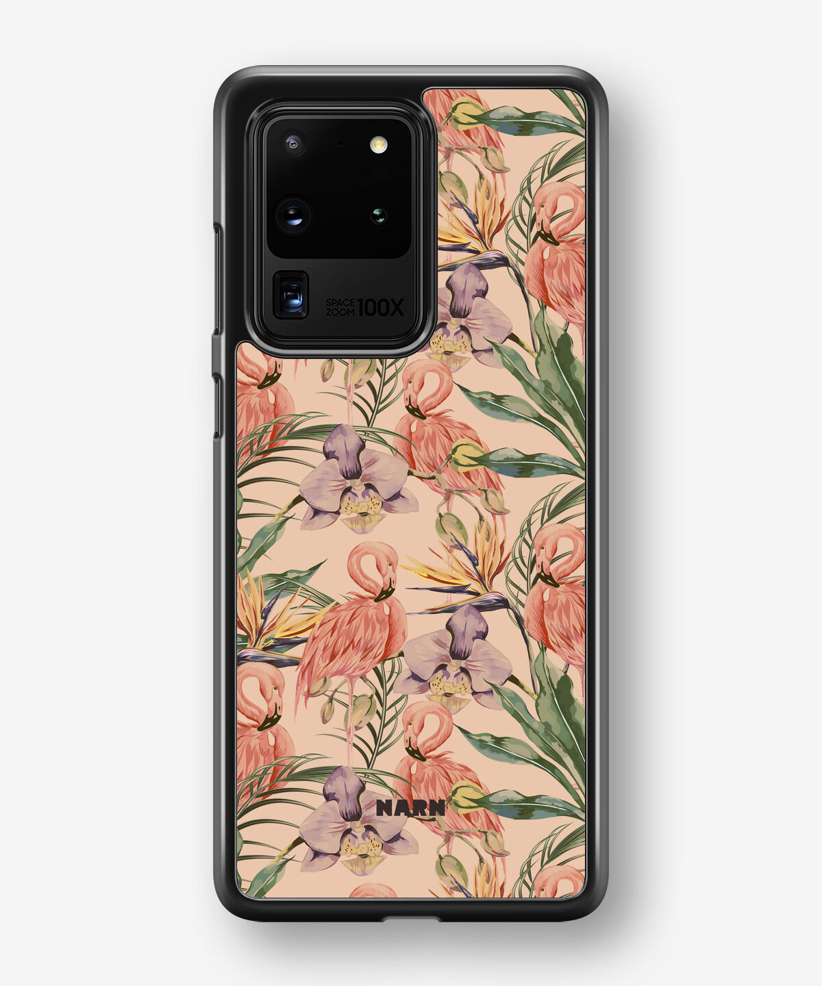 Samsung Galaxy S20 Ultra Hard Case – Flamingos & Flowers - View 1
