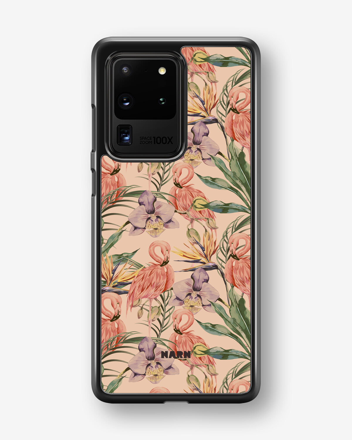 Samsung Galaxy S20 Ultra Hard Case – Flamingos & Flowers - View 1