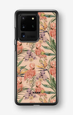 Samsung Galaxy S20 Ultra Hard Case – Flamingos & Flowers - View 1