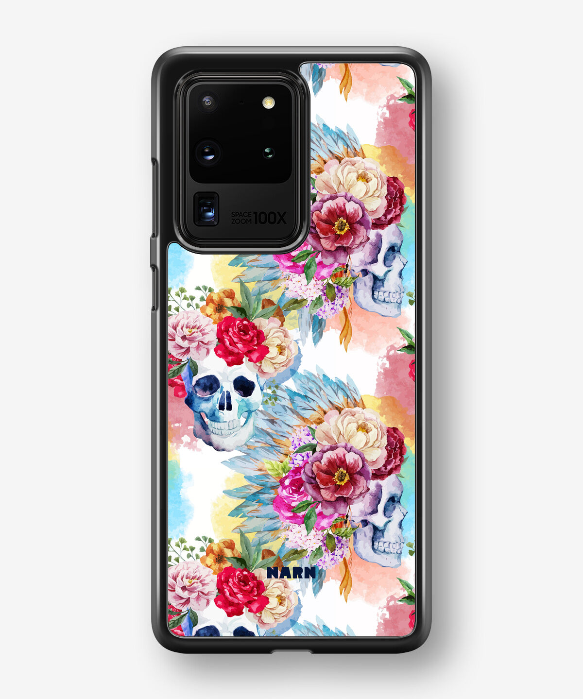 Samsung Galaxy S20 Ultra Hard Case – Flowered Skulls - View 1