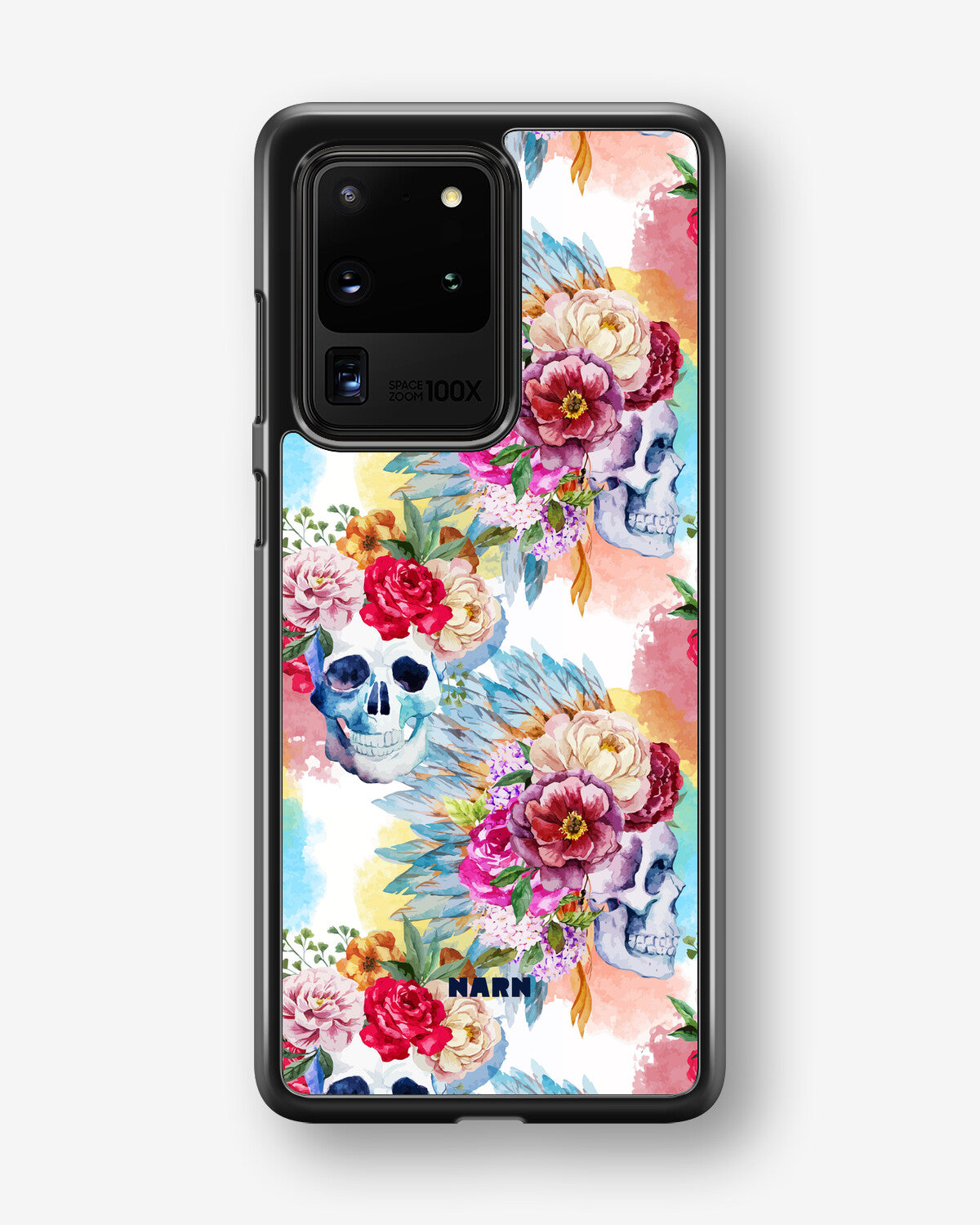 Samsung Galaxy S20 Ultra Hard Case – Flowered Skulls - View 1
