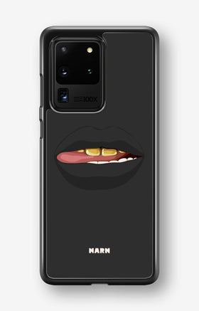 Samsung Galaxy S20 Ultra Hard Case – Golden Lips - View 1