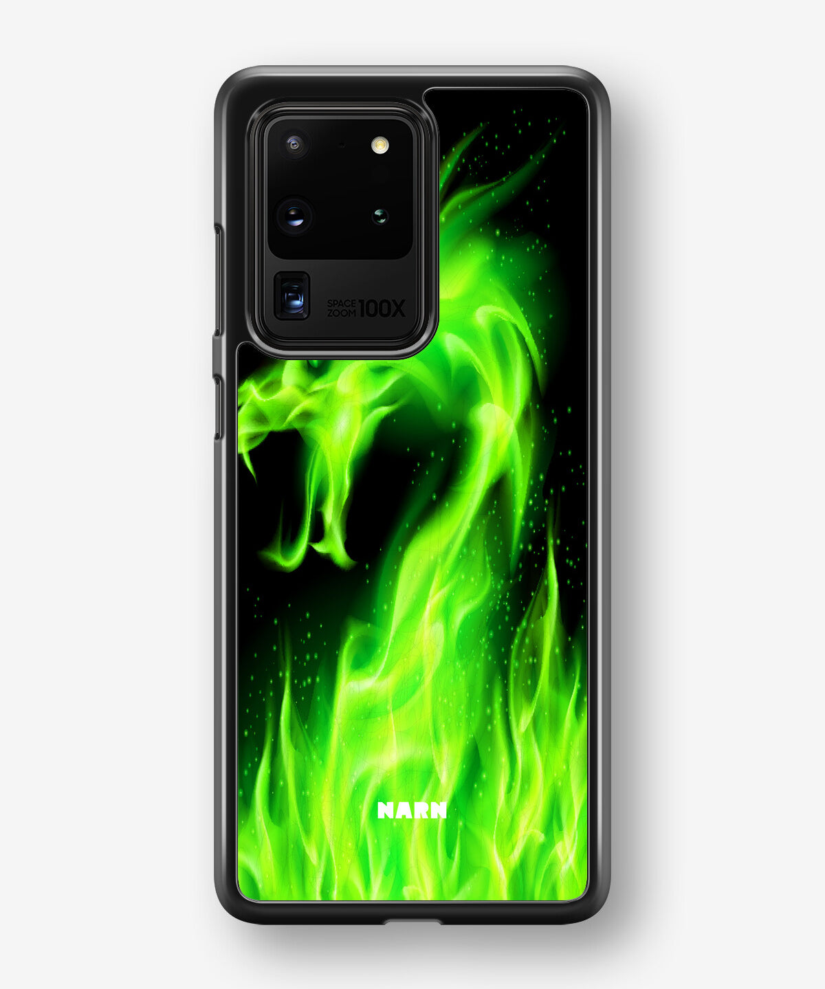 Samsung Galaxy S20 Ultra Hard Case – Green Flames Dragon - View 1
