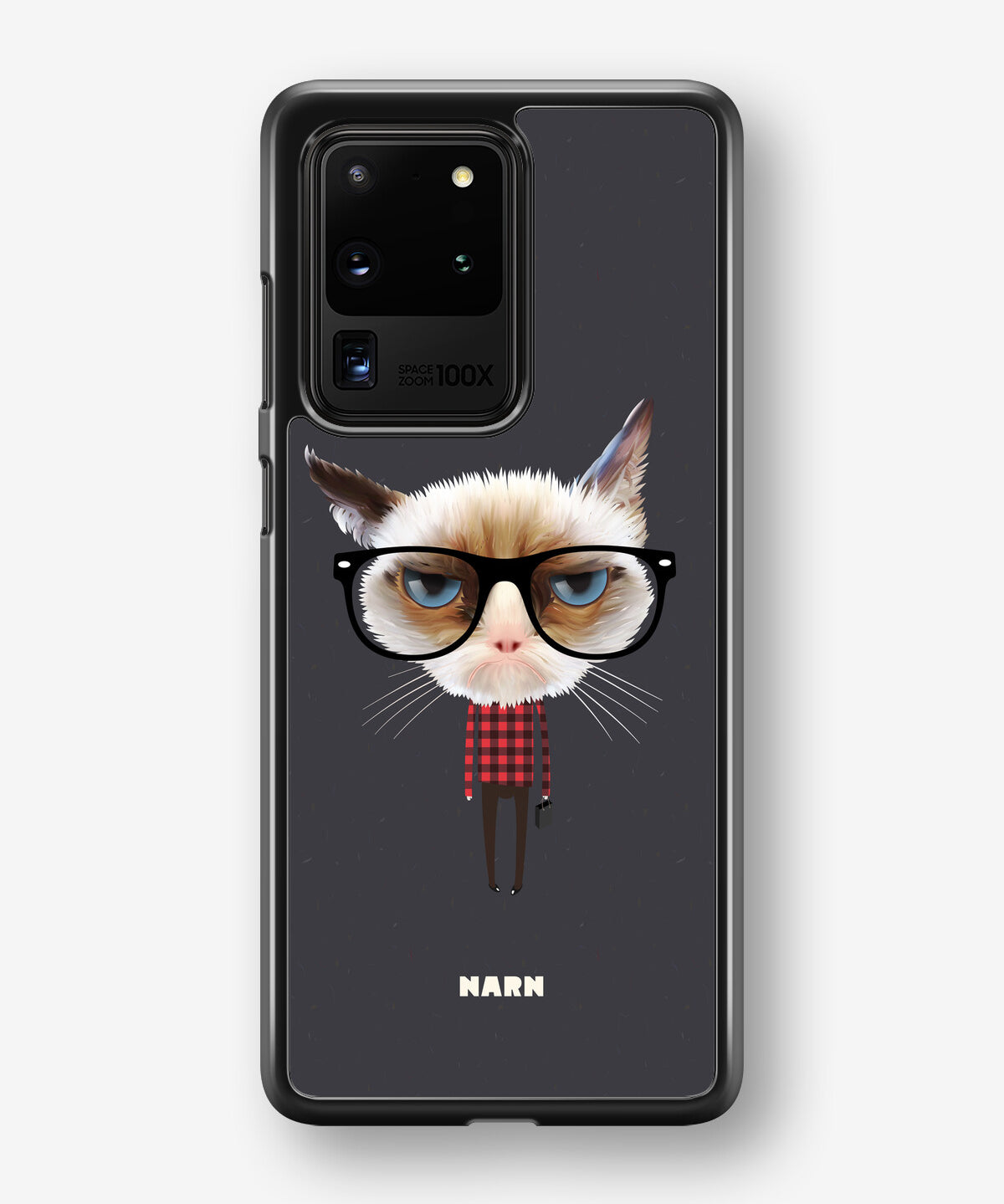 Samsung Galaxy S20 Ultra Hard Case – Hipster Cat - View 1