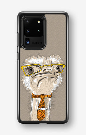 Samsung Galaxy S20 Ultra Hard Case – Hipster Ostrich - View 1