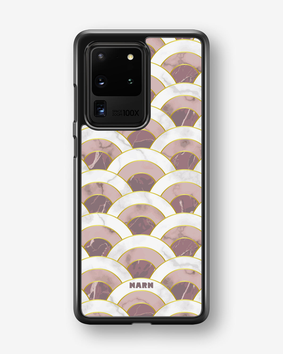 Samsung Galaxy S20 Ultra Hard Case – Pink Marble Waves - View 1