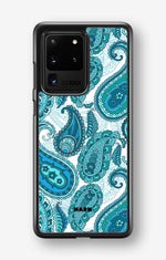 Samsung Galaxy S20 Ultra Hard Case – Turquoise Paisley - View 1