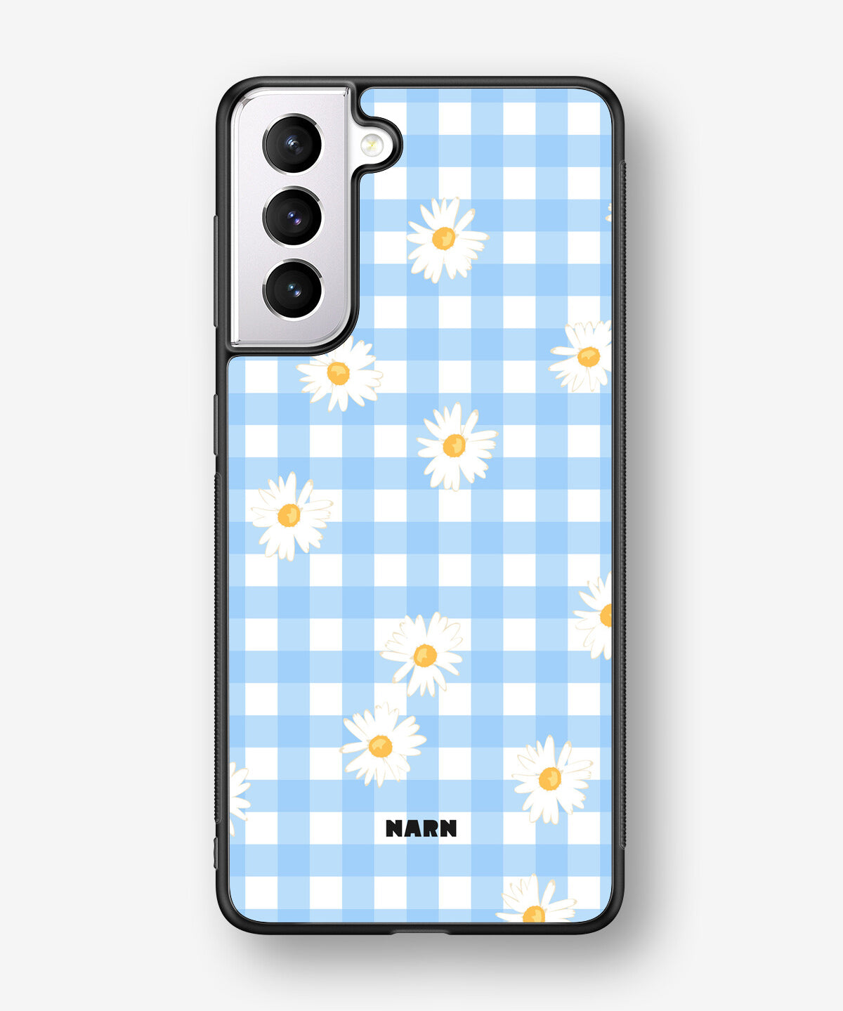 Samsung Galaxy S21 FE Hard Case – Blue Daisies - View 1
