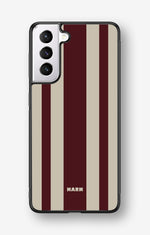 Samsung Galaxy S21 FE Hard Case – Bordeaux Stripe - View 1
