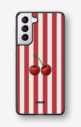 Samsung Galaxy S21 FE Hard Case – Cherry Stripes - View 1