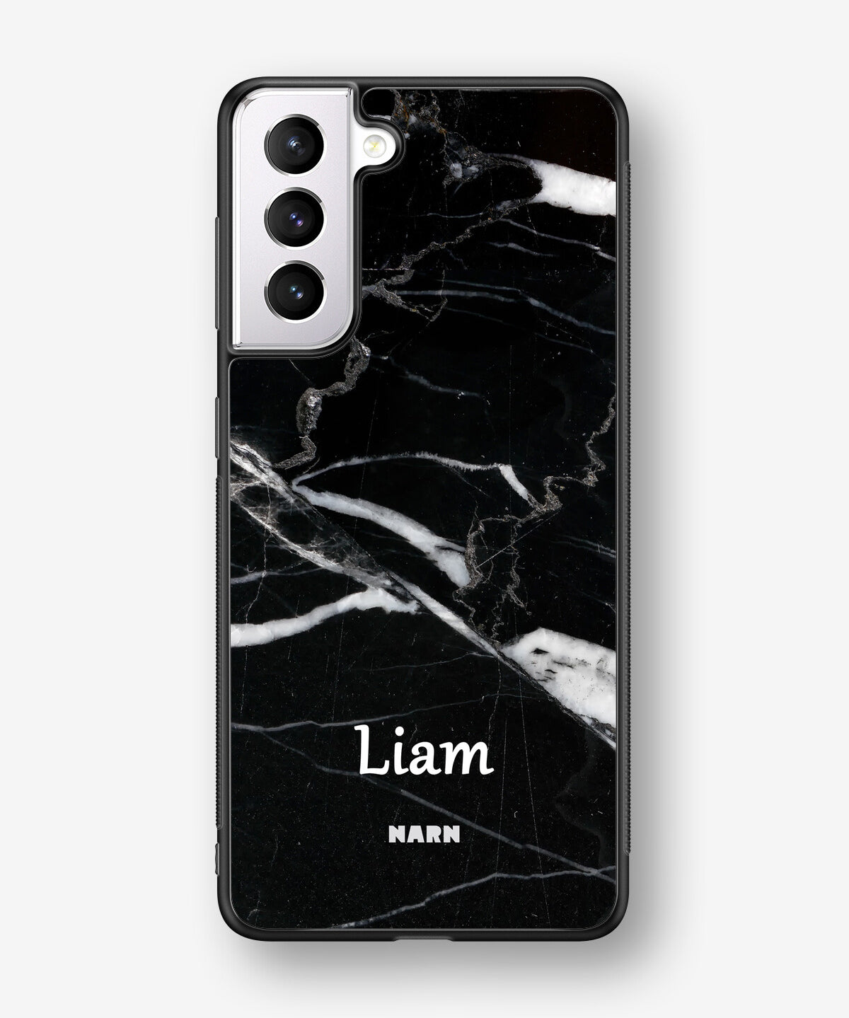 Samsung Galaxy S21 FE Hard Case – Custom - Black Marble - View 1