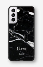 Samsung Galaxy S21 FE Hard Case – Custom - Black Marble - View 1