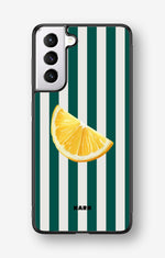 Samsung Galaxy S21 FE Hard Case – Lemon Stripes - View 1