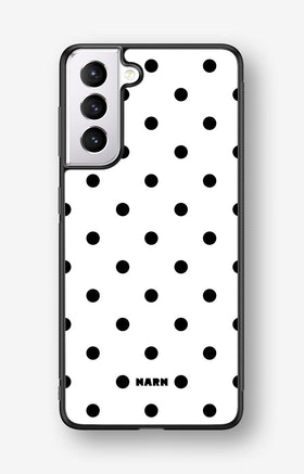 Samsung Galaxy S21 FE Hard Case – Mono Dots - View 1