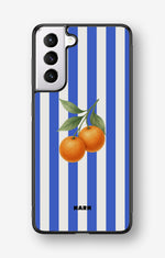 Samsung Galaxy S21 FE Hard Case – Orange Stripes - View 1