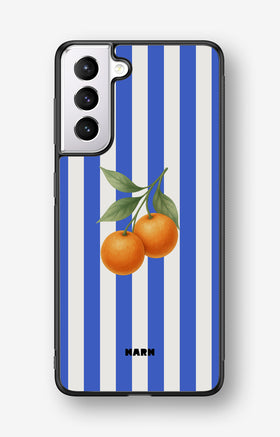 Samsung Galaxy S21 FE Hard Case – Orange Stripes - View 1