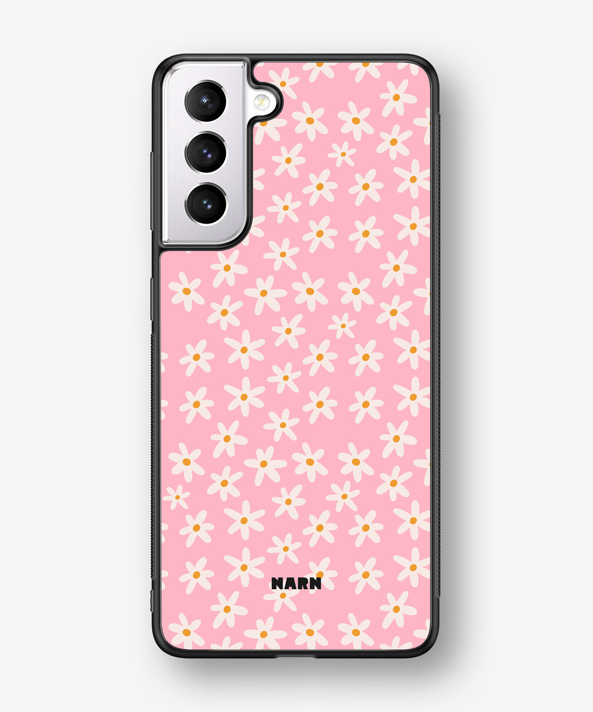 Samsung Galaxy S21 FE Hard Case – Pink Daisy - View 1
