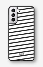 Samsung Galaxy S21 FE Hard Case – Black Stripes - View 1