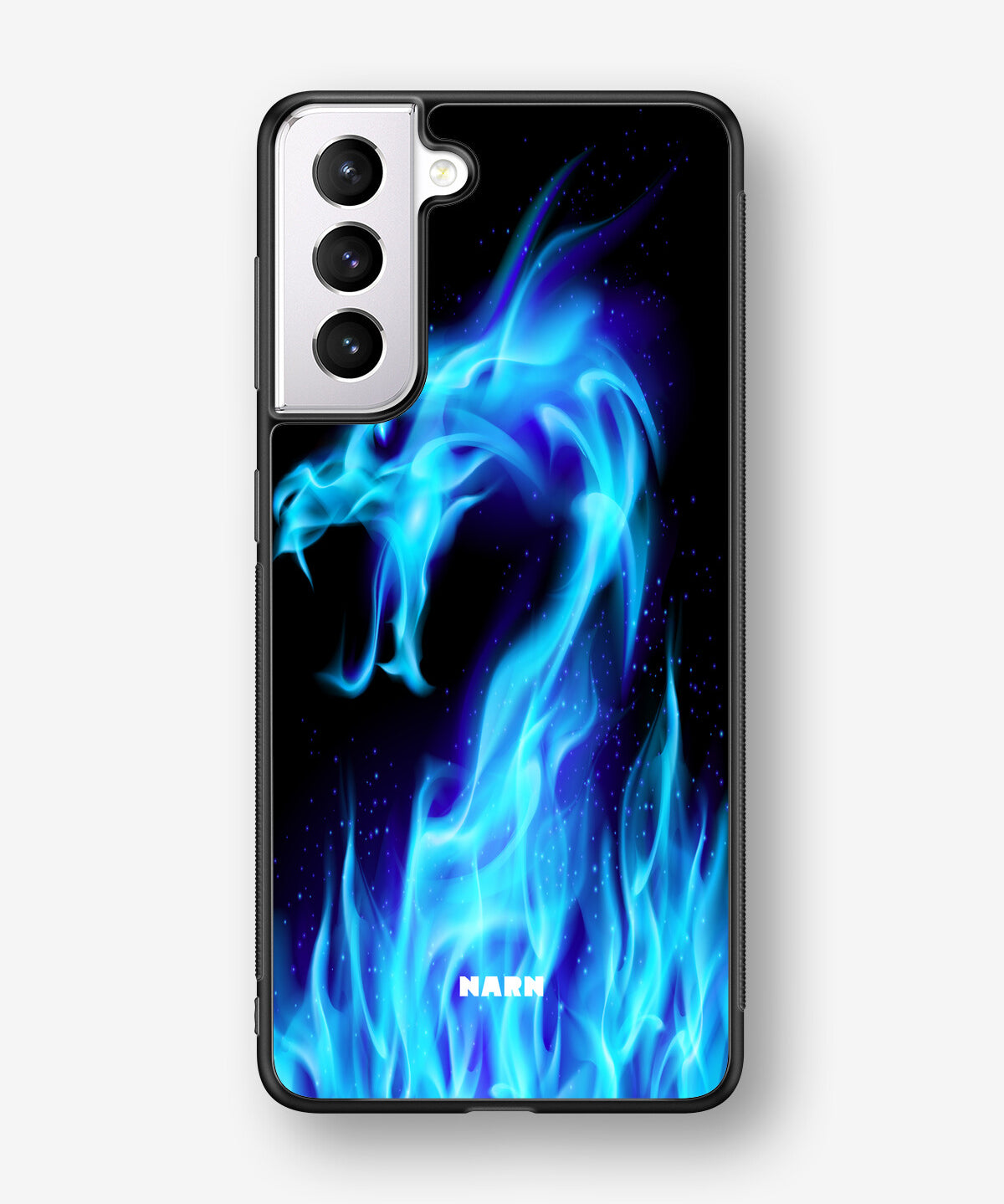 Samsung Galaxy S21 FE Hard Case – Blue Flames Dragon - View 1