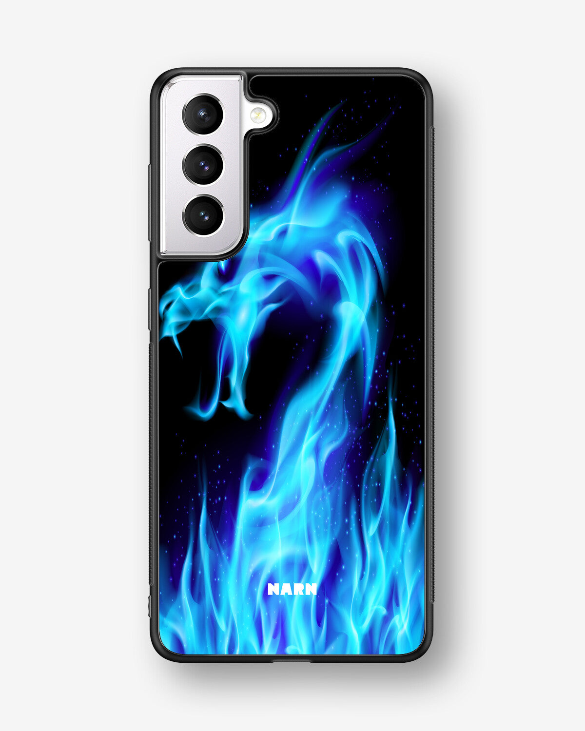 Samsung Galaxy S21 FE Hard Case – Blue Flames Dragon - View 1