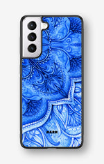 Samsung Galaxy S21 FE Hard Case – Blue Vintage - View 1
