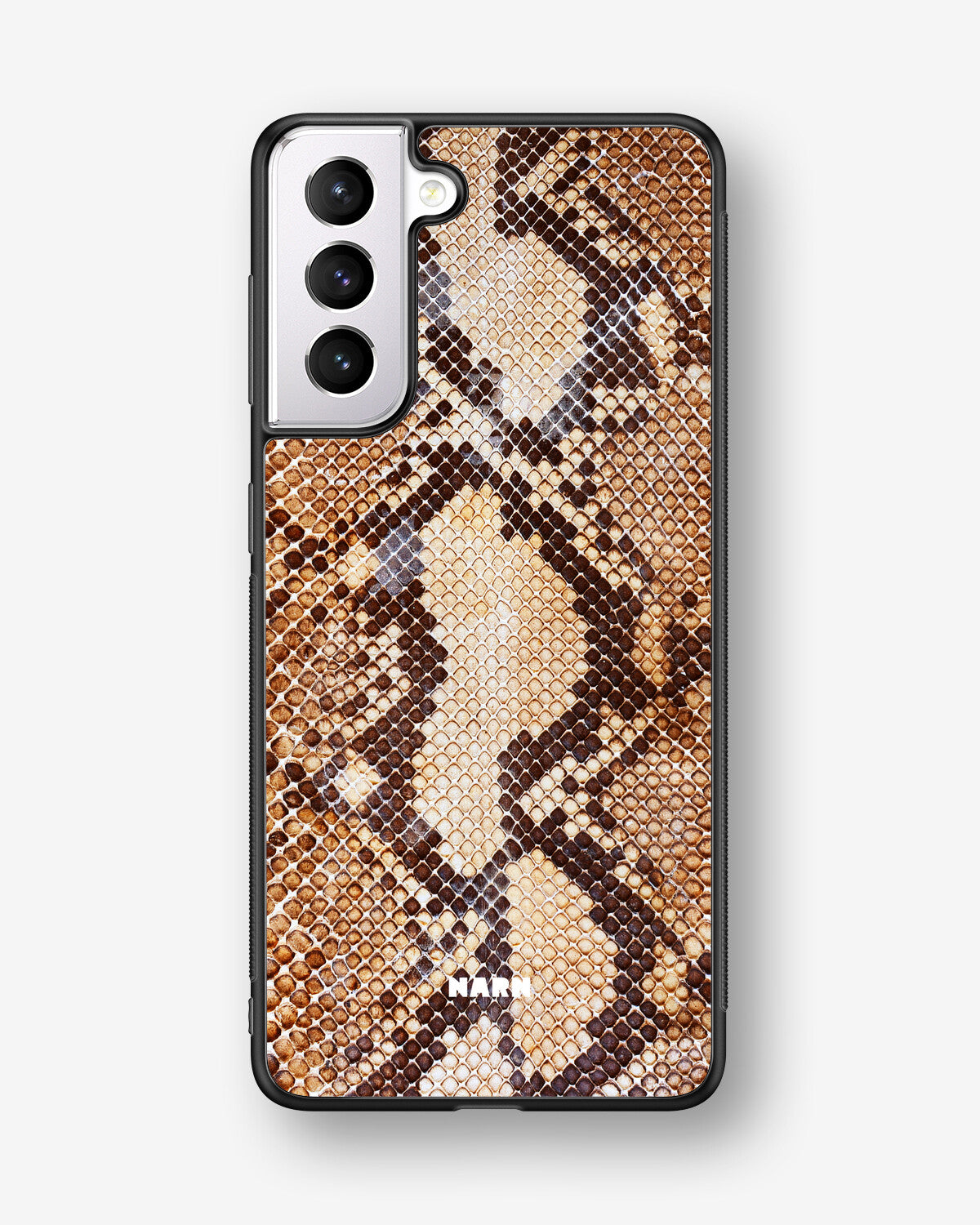 Samsung Galaxy S21 FE Hard Case – Brown Snakeskin - View 1