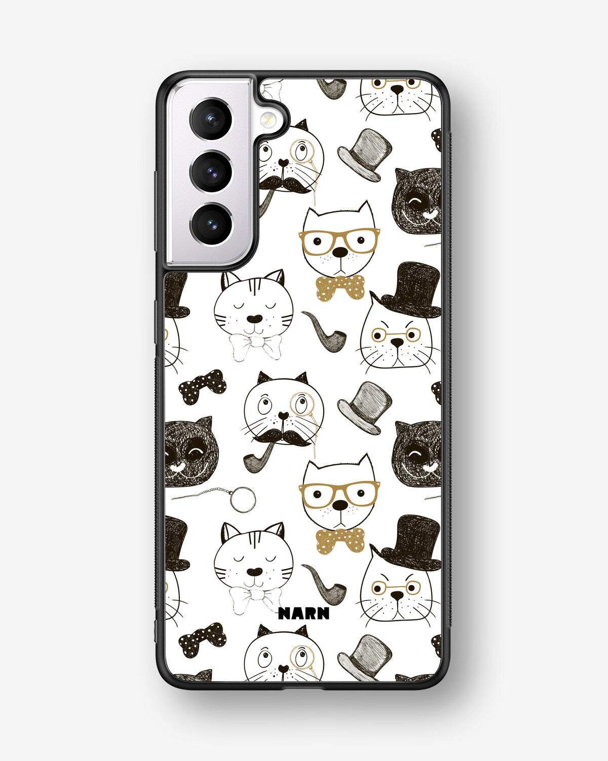 Samsung Galaxy S21 FE Hard Case – Cartoon Cats - View 1