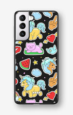 Samsung Galaxy S21 FE Hard Case – Cute Stickers - View 1