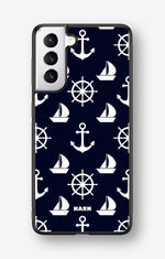 Samsung Galaxy S21 FE Hard Case – Deep Blue Voyage - View 1