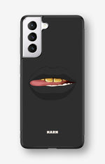Samsung Galaxy S21 FE Hard Case – Golden Lips - View 1