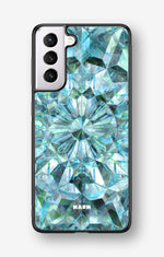 Samsung Galaxy S21 FE Hard Case – Green Crystals - View 1