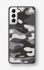 Samsung Galaxy S21 FE Hard Case – Grey Camo - View 1