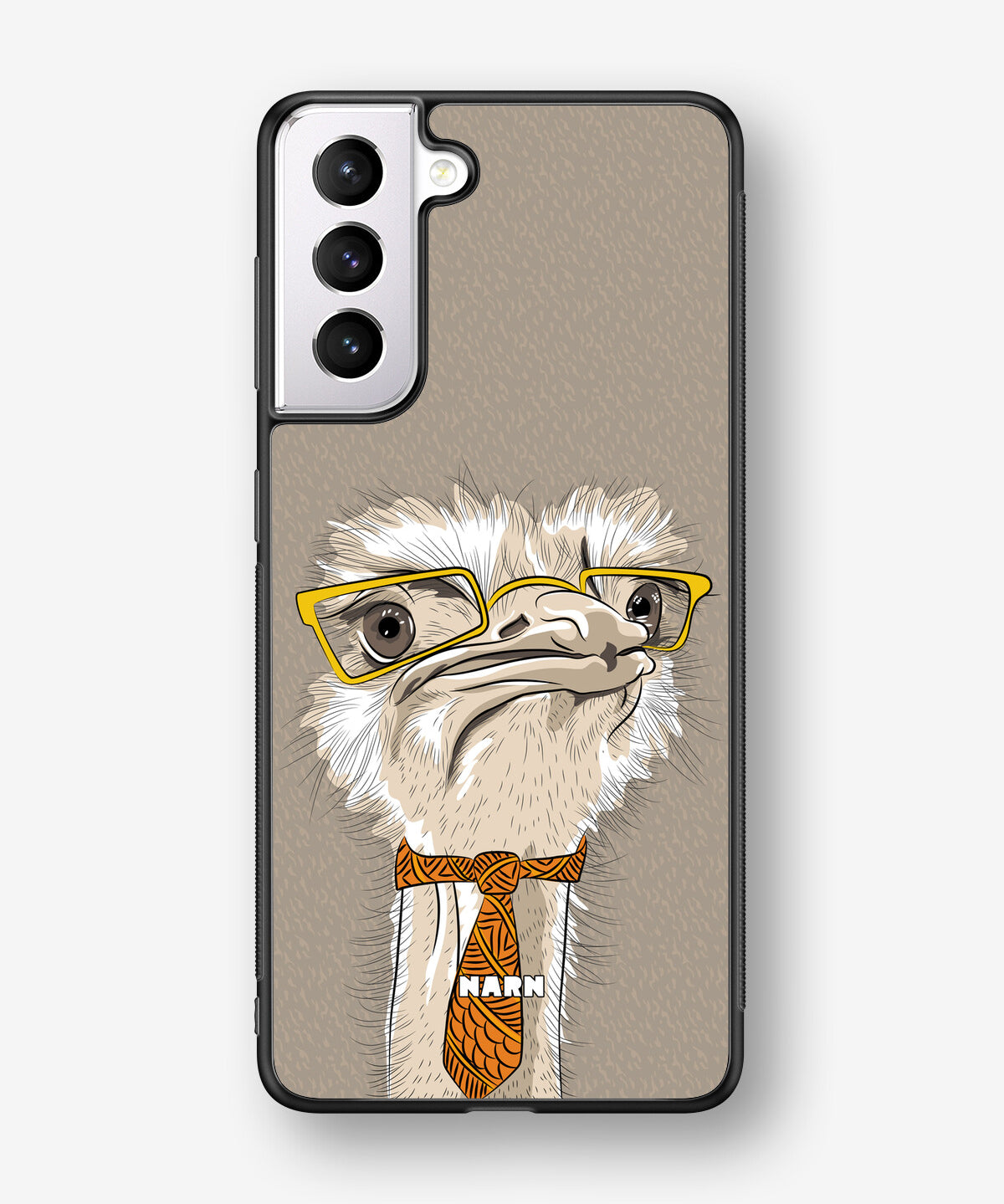 Samsung Galaxy S21 FE Hard Case – Hipster Ostrich - View 1