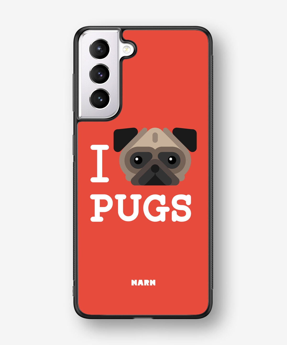 Samsung Galaxy S21 FE Hard Case – I Love Pugs - View 1