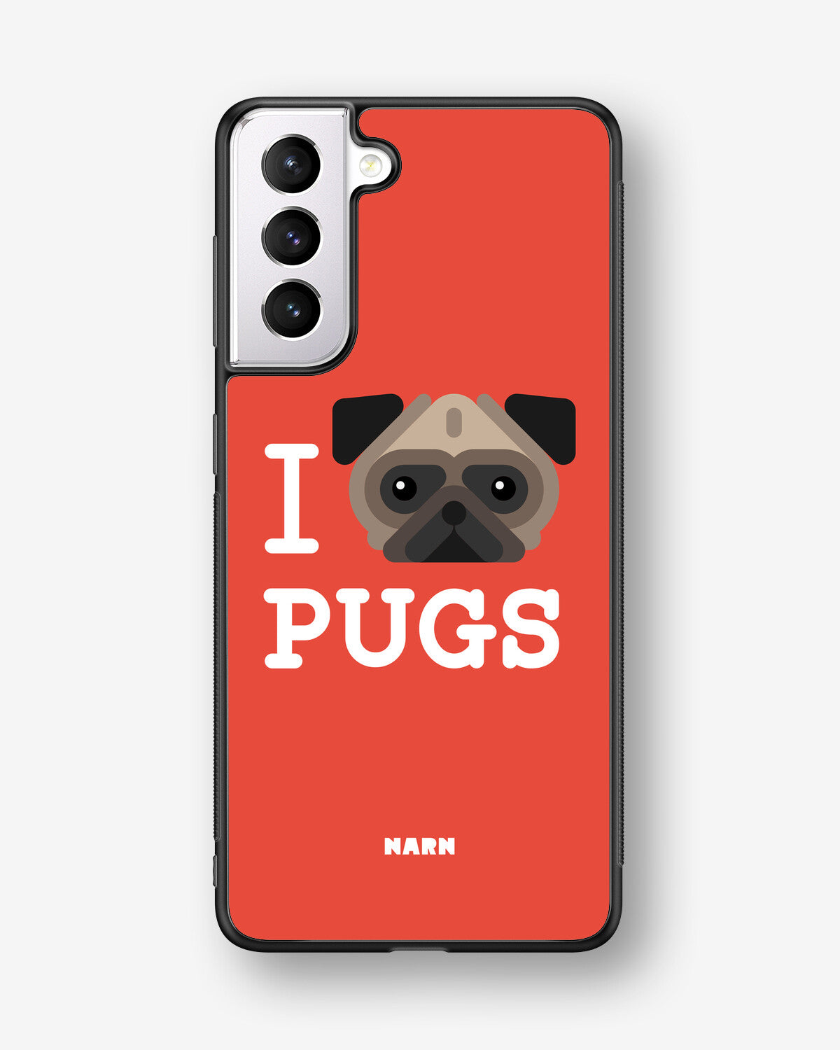 Samsung Galaxy S21 FE Hard Case – I Love Pugs - View 1