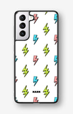 Samsung Galaxy S21 FE Hard Case – Lightning Bolts - View 1