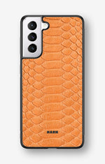 Samsung Galaxy S21 FE Hard Case – Orange Snake - View 1