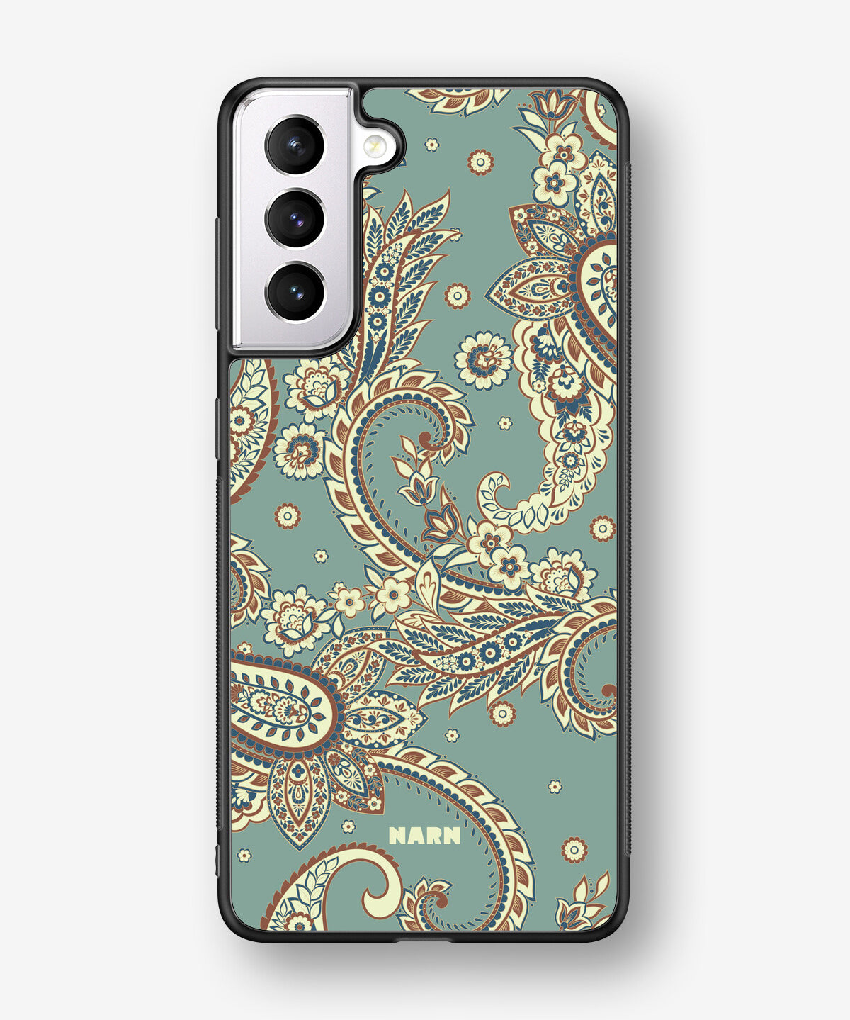 Samsung Galaxy S21 FE Hard Case – Paisley Green - View 1