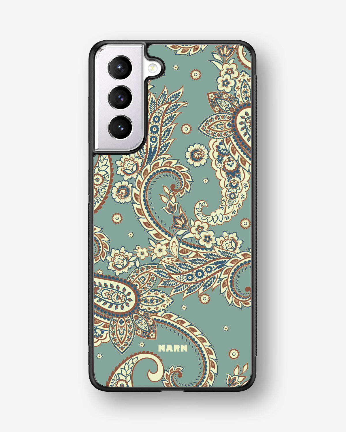 Samsung Galaxy S21 FE Hard Case – Paisley Green - View 1