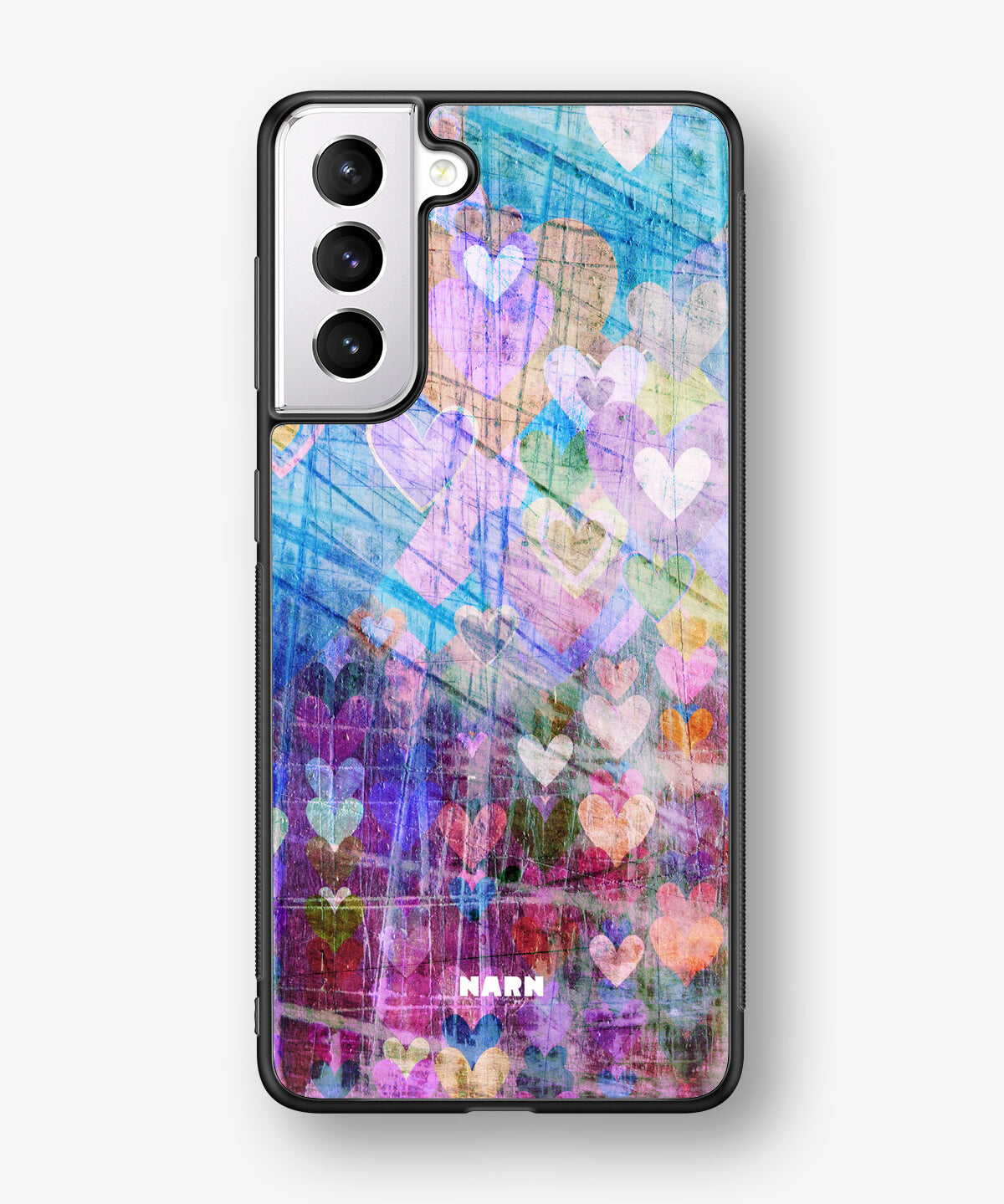 Samsung Galaxy S21 FE Hard Case – Purple Hearts - View 1
