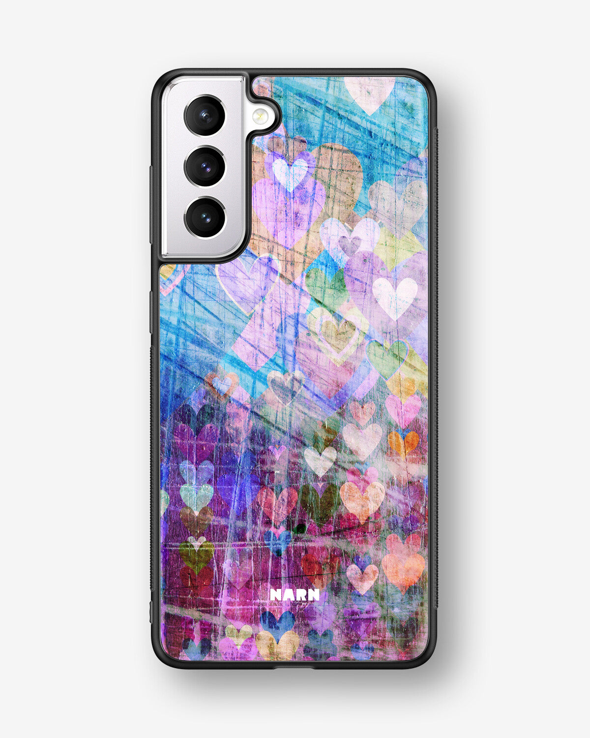 Samsung Galaxy S21 FE Hard Case – Purple Hearts - View 1