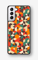 Samsung Galaxy S21 FE Hard Case – Retro Geometric - View 1