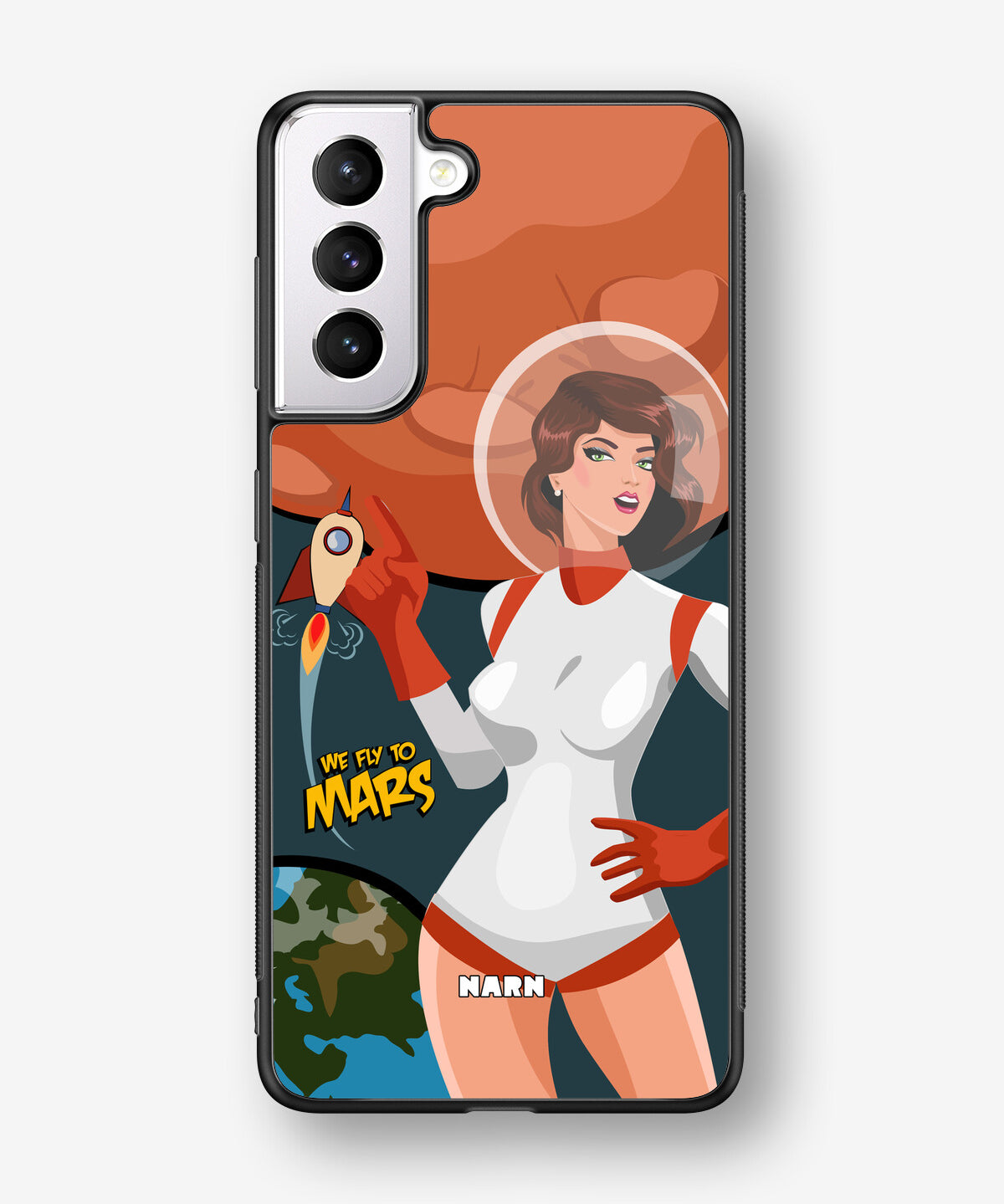 Samsung Galaxy S21 FE Hard Case – We Fly To Mars - View 1