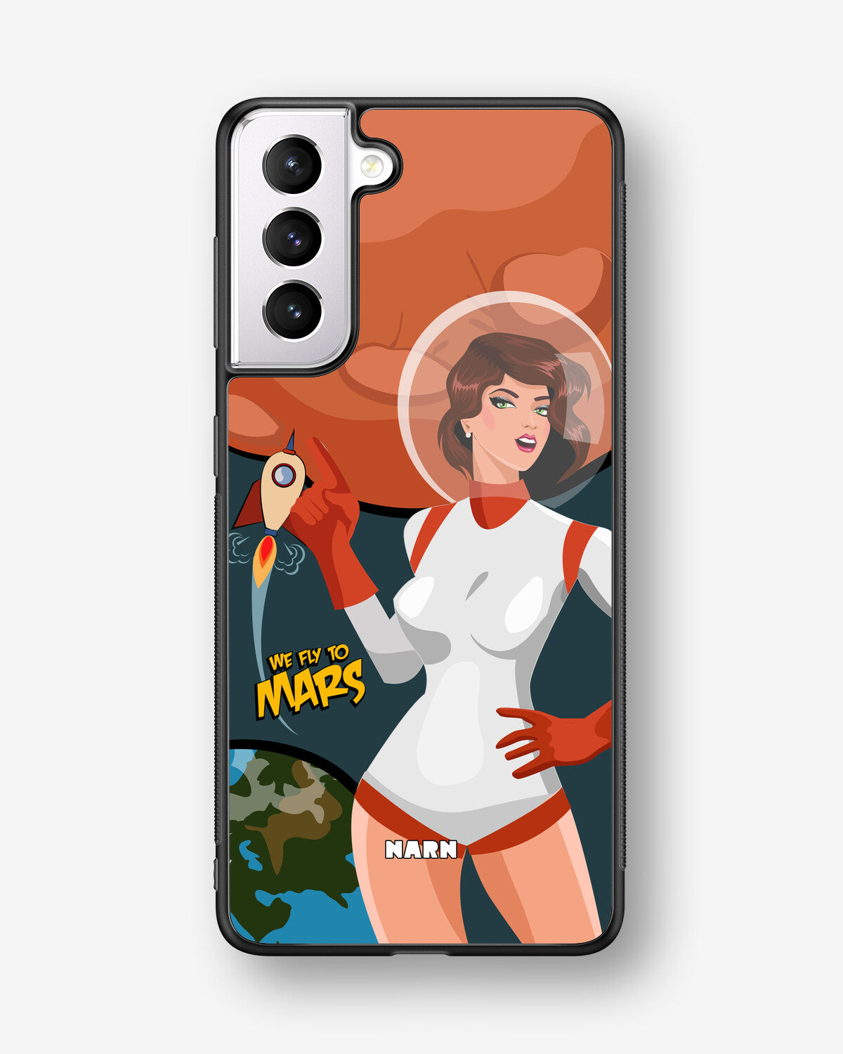 Samsung Galaxy S21 FE Hard Case – We Fly To Mars - View 1