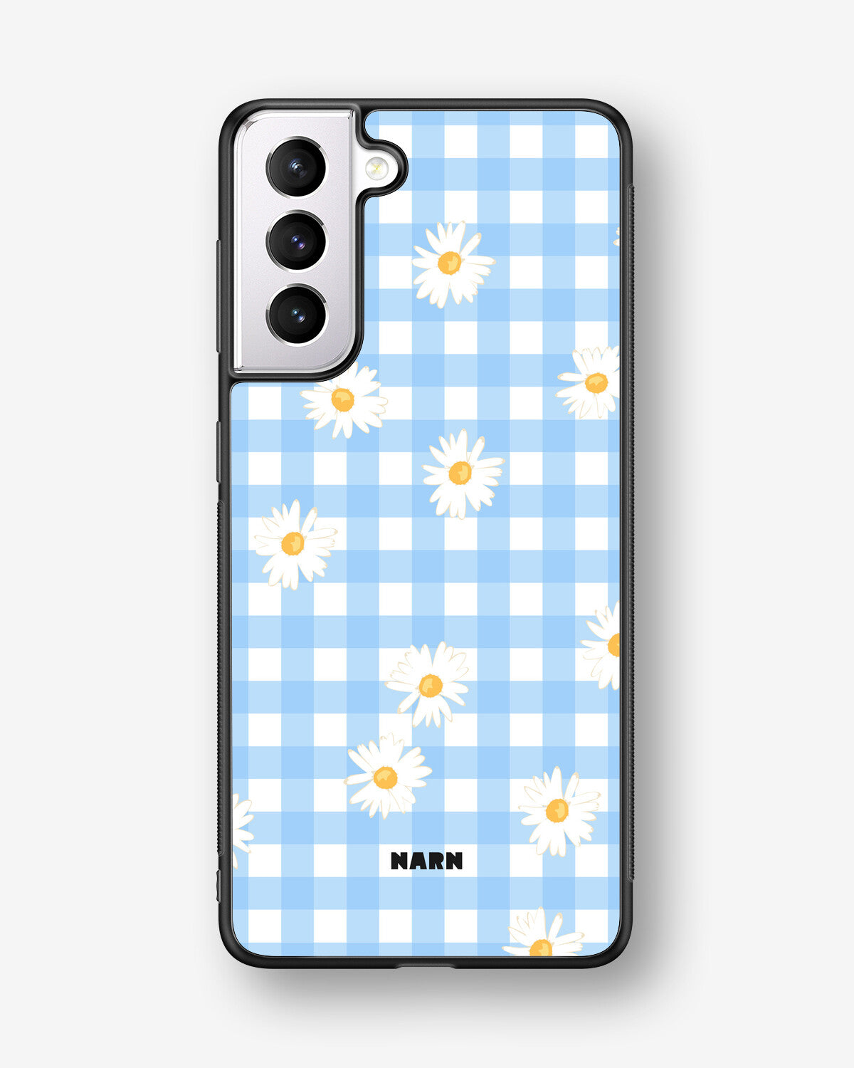 Samsung Galaxy S21 Hard Case – Blue Daisies - View 1