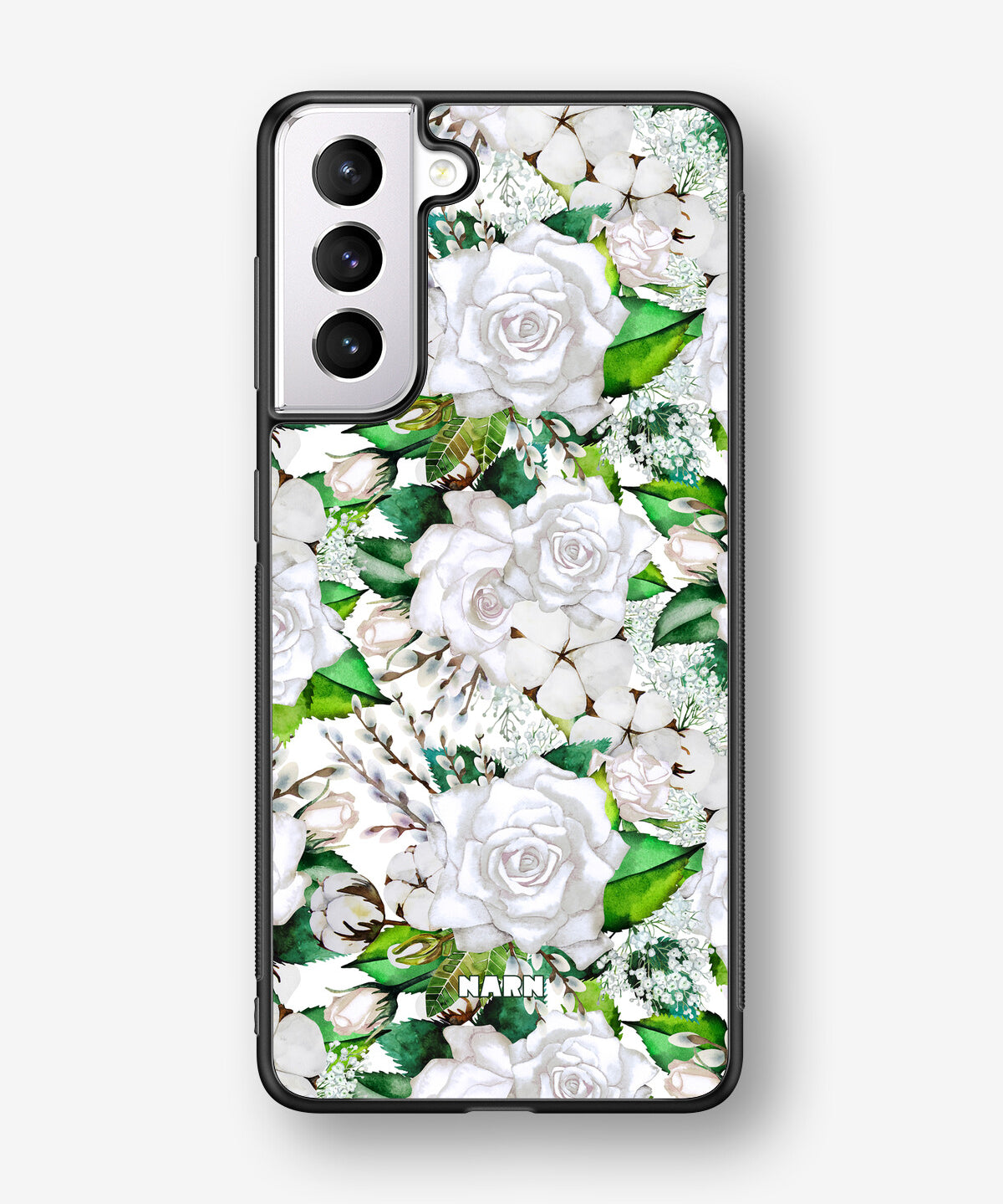 Samsung Galaxy S21 Plus Hard Case – White Bloom - View 1