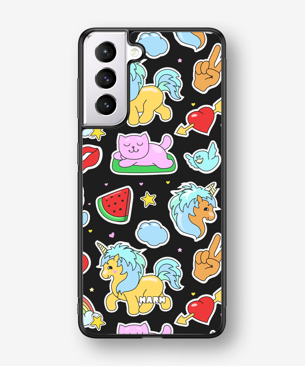 Samsung Galaxy S21 Hard Case – Cute Stickers - View 1